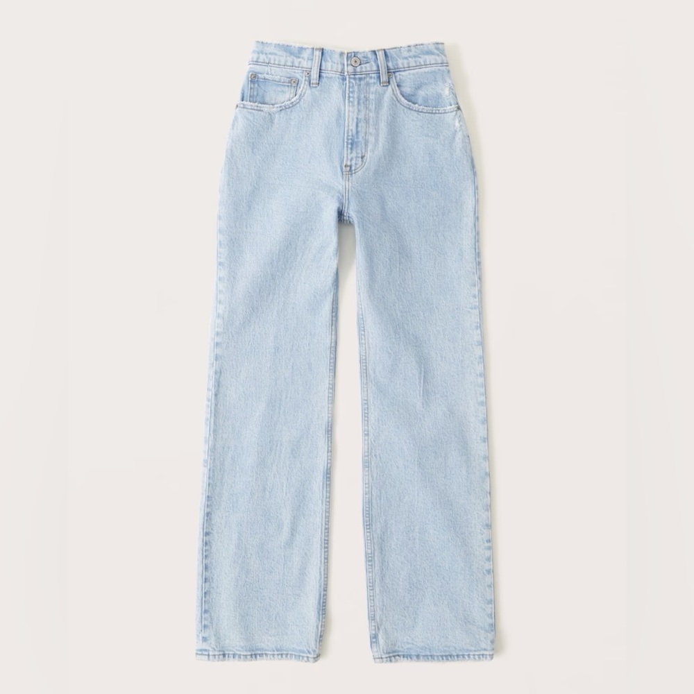 Curve Love High Rise 90s Relaxed Jean Light Size 29 Abercrombie & Fitch